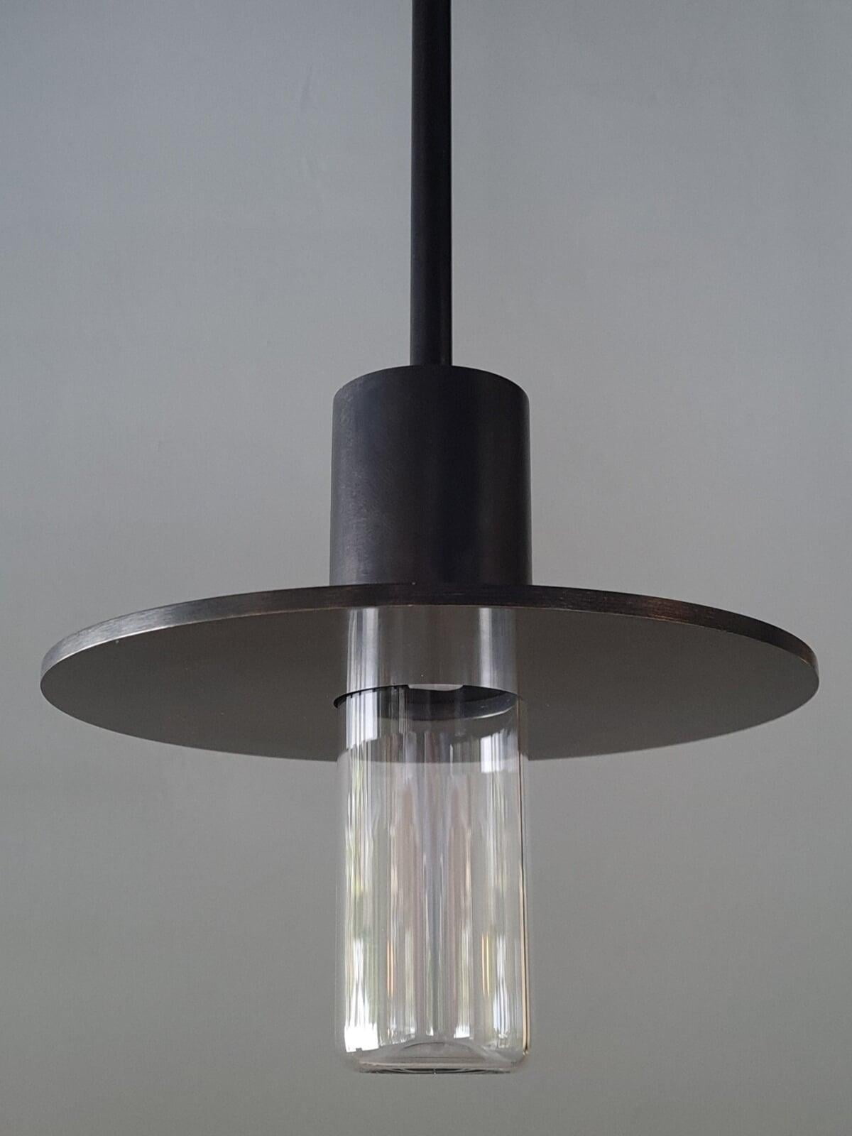 Kelly Hoppen Orbis Pendant Black Bronze Metal and glass